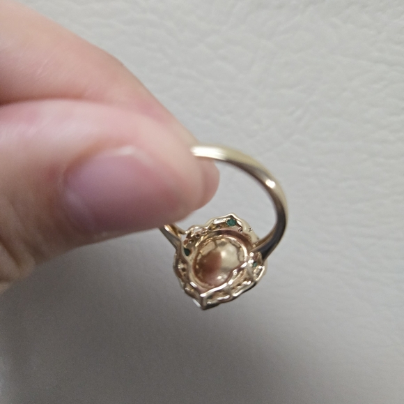 Opal,Emerald, 1/5 ct. tw. Diamond Ring in 10K Ring - Picture 8 of 16